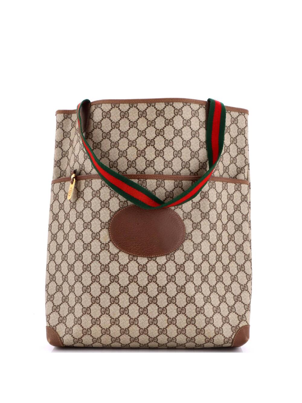 Gucci Vintage Web Strap Tote Gg Coated #342815G51B